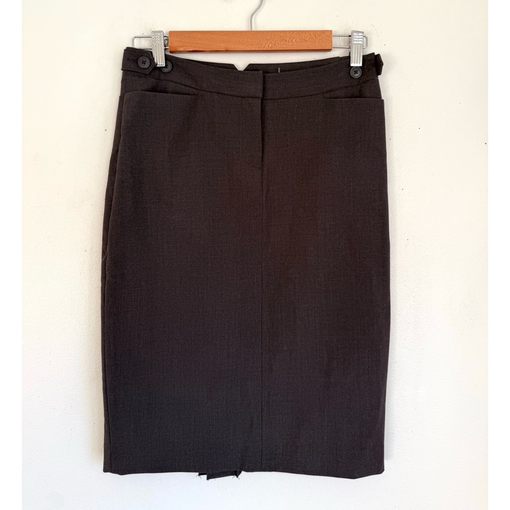 Set Norma Kamali Emma Blazer and Skirt Set in Charcoal Grey - Picture 7 of 10